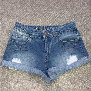 vintage guess jean shorts